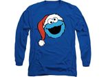 Sesame Street - Maglietta Per Uomo/Donna Unisex, Disegno Natalizio, Manica Lunga TV26660 (M) (Blu Reale)