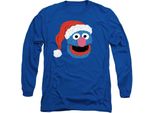 Sesame Street - Maglietta Per Uomo/Donna Unisex, Disegno Natalizio, Manica Lunga TV26651 (S) (Blu Reale)
