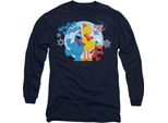 Sesame Street - Maglietta "Winter Wishes"" Per Uomo/Donna Unisex, Manica Lunga TV27111 (Xxl) (Navy)"