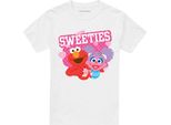 Sesame Street - Maglietta "Sweeties"" Per Uomo/Donna Unisex, San Valentino TV27130 (M) (Bianco)"
