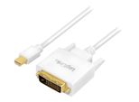 Logilink CV0137 Cavo Adattatore Mini Displayport - Dvi, Bianco, 1,8 M