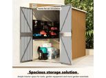 Vidaxl Capannone Attaccato Marrone 118X194X178 Cm Acciaio Zincato