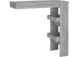 Vidaxl Tavolo Da Bar A Parete Grigio Sonoma 102X45X103,5 Cm Materiale A Base Di Legno