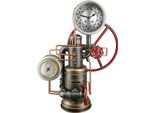 Casablanca Spardose, Stand-/ Tischuhr, "Pratos"", Glas, Kunststoff, Mdf, Metall, Kupferfarben, Rot, Schwarz, Silberfarben, , L. 19 Cm, B. 35 Cm, H. 42,5 Cm 52664"