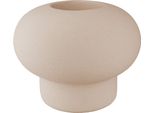 Gilde Teelichtleuchter, "Radon"", Keramik, Beige, Grau, Ve 6, 2 StüCk Wie Abgebildet,, H. 9 Cm, D. 12 Cm 32569"