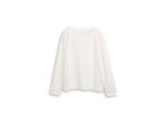 Tom Tailor Damen Langarmshirt Mit Glitzer-Streifenmuster, Weiß, Gestreift, Gr. Xl