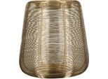 Casablanca Windlicht, Konisch, "Lucerno"", Glas, Metall, Goldfarben, , H. 29 Cm, D. 25 Cm 15827"