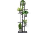 Vilde | Supporto Per Fiori - Altezza 138 Cm - 7 Livelli - Per 7 Vasi - Nero - Supporto Per Piante In Metallo