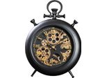 Casablanca Stand-/ Tischuhr, Wanduhr, Rund, "Torno"", Zahnradmotiv, Kunststoff, Metall, Schwarz, , L. 6 Cm, B. 29 Cm, H. 38 Cm 52655"