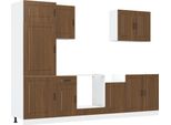 Vidaxl Set Di Armadietti Da Cucina Kalmar In Legno Effetto Rovere Marrone