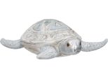 Gilde Figur, SchildkröTe, "Azuro"", Kunstharz, Weiß, Hellblau, Ve 2, L. 20 Cm, B. 14 Cm, H. 6 Cm 59533"