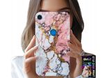Custodia Per Huawei Y6S - Marmo Rosa E Bianco, Motivi In Pietra