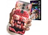 Custodia Per Huawei Mate 10 Pro - Rosa Orsetto Famiglia Cuore + Lamina