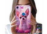 Custodia Per Huawei Y6S - Simpatico Chihuahua Su Sfondo Rosa Con Fiori