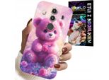 Custodia Per Huawei Mate 10 Pro - Simpatico Orsetto Su Sfondo Rosa, Custodia + Pellicola