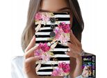 Custodia Per Huawei Mate 10 Pro - Motivi Floreali A Strisce Bianche E Nere