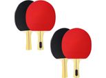 Set Da Ping Pong: 4 Racchette, 8 Palline, Borsa Per Il Trasporto