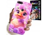 Custodia Per Huawei Y7 2018 - Simpatica Anatra, Anatra Su Sfondo Rosa