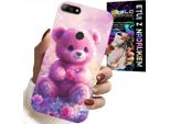 Custodia Per Huawei Y7 2018 - Simpatico Orsetto Su Sfondo Rosa, Custodia + Vetro