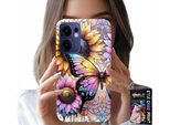 Custodia Per Oppo Find X5 Lite - Girasole Con Farfalla, Custodia + Pellicola Protettiva