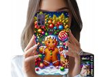 Custodia Per Motorola Moto G10 Power - Pan Di Zenzero, Motivi Natalizi Colorati + Vetro