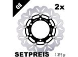 Set Di Dischi Freno Galfer 2X DF651CW Wave® Flottante Anteriore 310X5Mm Per Triumph Daytona Sprint Trophy Sport Speed Triple I 750 - 1200 Ccm Anno 1991 - 2014