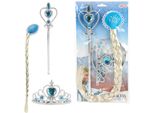 Set Di Bellezza In Plastica Corona, Scettro, Treccia Principessa Del Ghiaccio