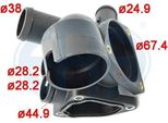Era 354067 Flangia Refrigerante Per Vw Golf Iv Hatchback (1J1) Flangia Acqua