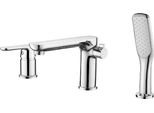 Miscelatore Per Vasca A 3 Fori Set Completo Miscelatore Doccia Miscelatore Bordo Vasca Nuovo