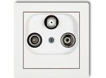 Presa RTV-SAT Dgs Karlik Elektrotechnik | Serie Deco | Bianco | Presa Di Corrente Telaio Interruttore