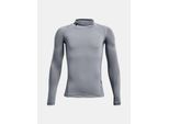 Under Armour Heatgear Armour Mock Langarm Trainingsshirt Jungen 035 - Acciaio/Nero L (150-165 Cm)
