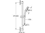 Grohe Set Di Aste Doccia Tempesta Cube 110 600Mm 2 Tipi Di Getto Nero Opaco