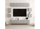 Maison Exclusive - Set Di Mobili Porta Tv 10Pz Grigio Cemento In Legno Multistrato