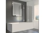 Tolletour Cabina Doccia 120X140Cm Schermo Pieghevole Per Vasca Da Bagno Attacco Per Vasca Da Bagno Schermo Doccia Pulito In Vetro Nano Easy Clean Da 6Mm