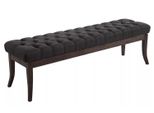 In And Outdoormatch Luxery Nedra Panca Da Ingresso In Stile Chesterfield - Tessuto - Nero - 150 Cm - Panca - Panca Da Ingresso - Panca Da Pranzo