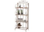 Scaffale In Metallo Teagan - Marrone Antico - 33X61X153Cm - Scaffale Portaoggetti - Scaffale Portaoggetti - Armadietto A Scomparti - Armadietto Aperto Industriale