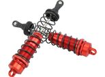 2 Pezzi Ammortizzatori Regolabili Rc 140 Mm Ad Olio Per Traxxas Slash 2WD 1/8 Rc Car, Rosso