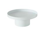 Vassoio In Metallo Su Gamba Samona, Ø 25 Cm, Beige
