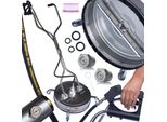 Rosfix T-Racer 20” – Spazzola Per Lavaggio Ad Alta Pressione In Acciaio Inossidabile | 3200 Psi | Attacco Rapido 3/8” | Per La Pulizia Di Cortili