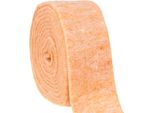 Nastro Di Feltro Arancione 7,5 Cm X 5 M - Decorazione Da Tavola Autunnale 100% Lana Di Pecora