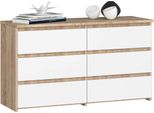Comò Elegante CL100 Con 6 Cassetti In Rovere Sonoma E Bianco
