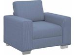 Vidaxl Poltrona Blu 100X77X82 Cm Tessuto Cord
