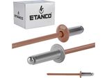 Rivetti Aperti In Alluminio 3,2X8Mm RAL8004
