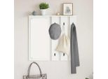 Maison Exclusive - Appendiabiti Da Parete Con Ripiano Bianco 84 X 10 X 80 Cm