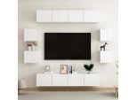 Maison Exclusive - Set Mobili Porta Tv 8 Pz Bianco In Legno Multistrato