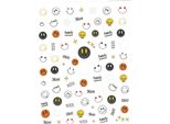 Adesivi Per Unghie Emoji Autoadesivi Sottili N. 1024