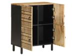 Syfax™ Credenza 60X33,5X75 Cm In Legno Massello Di Mango Grezzo