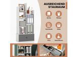 Libreria Aperta A 7 Ripiani Con Cassetto, 53X24X118 Cm, Bianca
