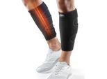 Cambivo Calze Compressione Graduata Uomo Donna X2, Polpaccera Compressione Regolabile, Calzini Compressione Per Stinco, Vene Varicose, Calzettoni Calcio Senza Piede Per Sport, Corsa, Ciclismo