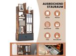 Libreria Aperta A 7 Ripiani Con Cassetto, 53X24X118 Cm, Marrone